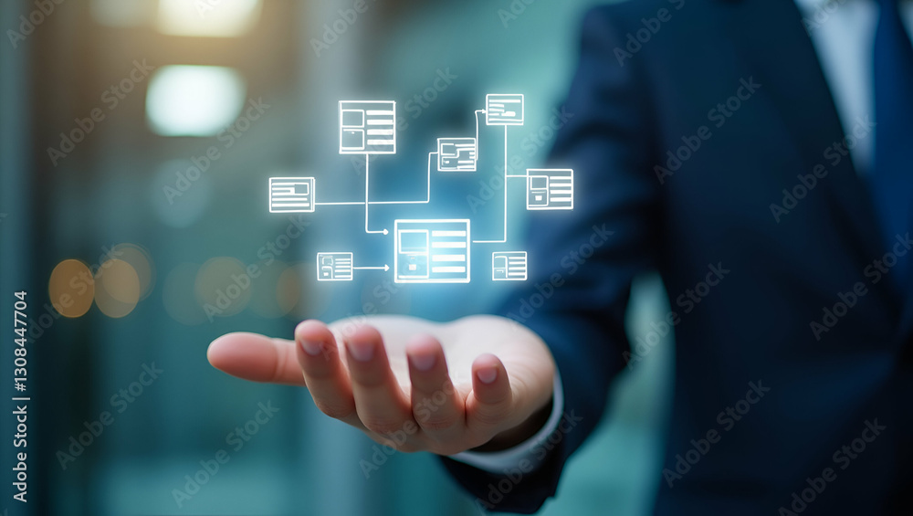Flat A hand interacts with floating legal documents and approval workflows representing legal documentation and compliance processes concept as A hand interacts with floating legal documents and appro Flat A hand interacts with floating legal documents and approval workflows representing legal documentation and compliance processes concept as A hand interacts with floating legal documents and appro