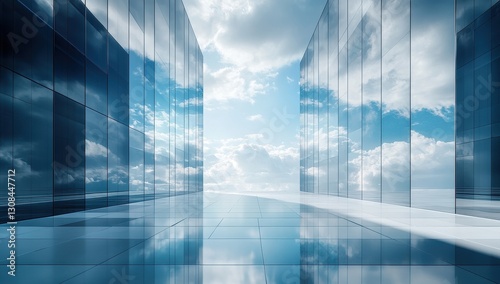 Modern Skyscraper Facade with Reflective Glass