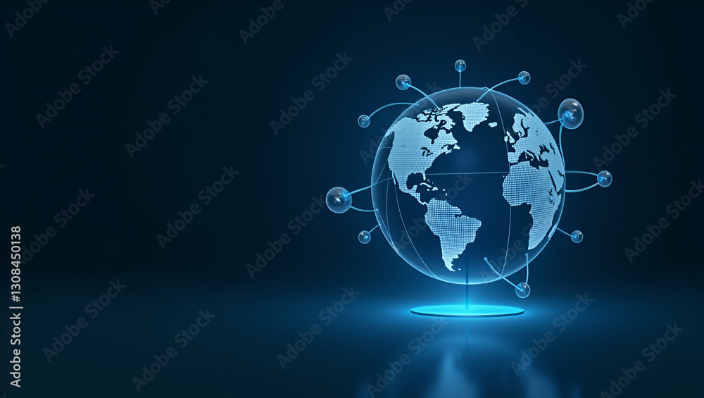 Flat Holographic Globe: Visualizing Global Business Strategy & Tools Flat Holographic Globe: Visualizing Global Business Strategy & Tools