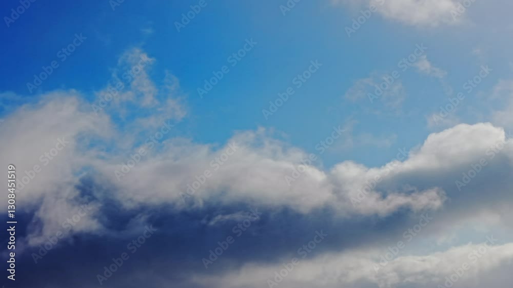 Winter clouds floating in a bright blue sky with patches of sunshine breaking through Winter clouds floating in a bright blue sky with patches of sunshine breaking through