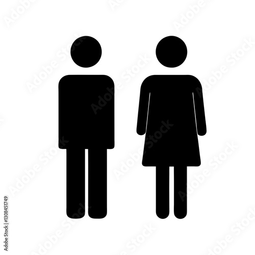 Restroom Icon for Males and Females