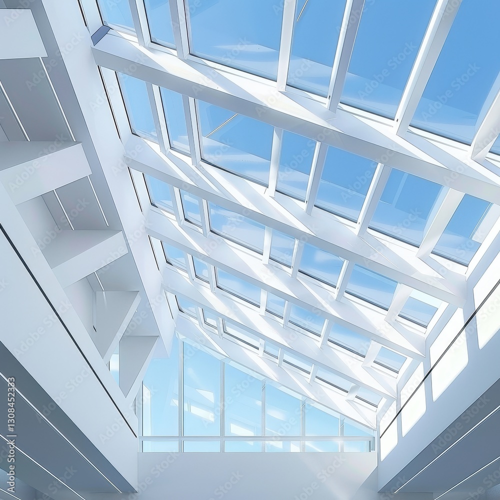 Fototapeta premium Stunning Modern Architecture with Skylights