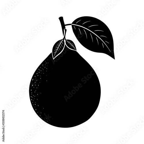Guava silhouette vector