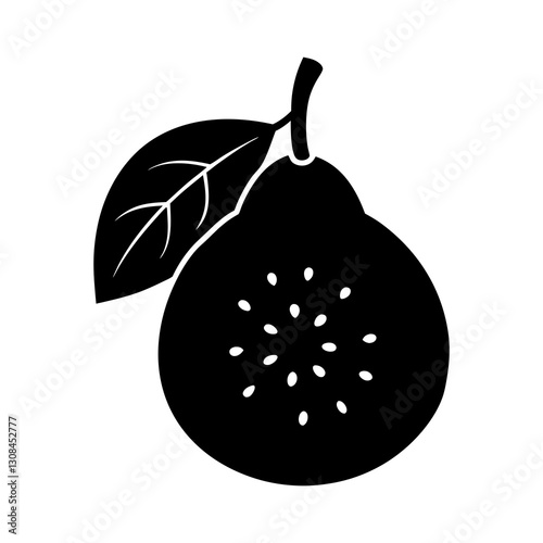 Guava silhouette vector