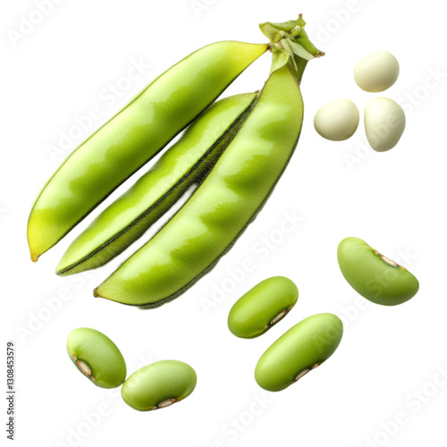 Vegetable Green Beans PNG cutout isolated on white and transparent background. green beans, vegetable PNG, fresh green beans, isolated green beans, transparent background vegetables,  photo
