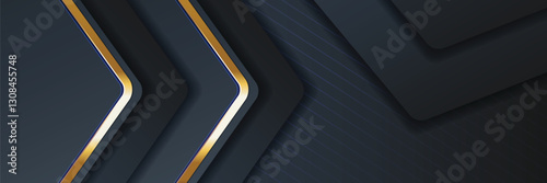 gold banner Abstract vector background board for text and message design modern. vector illustration