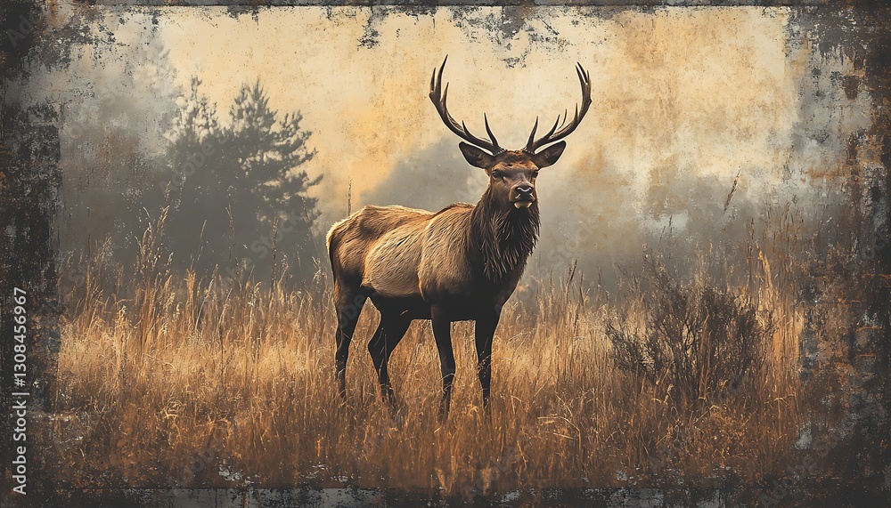 Majestic Elk in Autumnal Woods Majestic Elk in Autumnal Woods