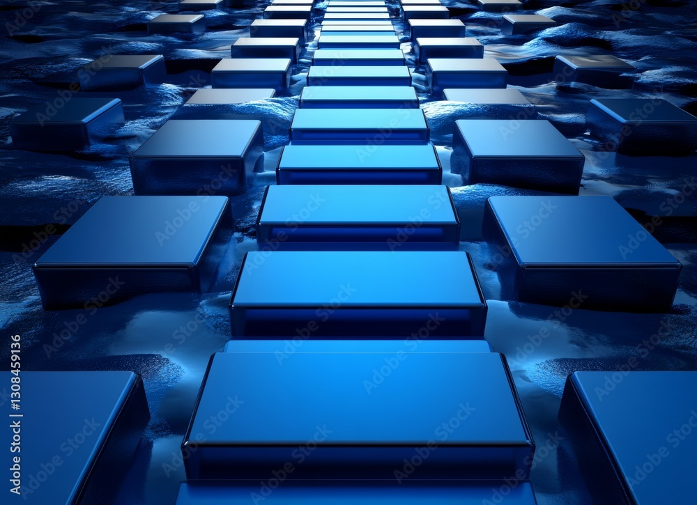 On a dark blue background, a glowing arrow ascends a white, three-dimensional bar graph, symbolizing growth, progress, and success. This imagery evokes feelings of upward mobility and success On a dark blue background, a glowing arrow ascends a white, three-dimensional bar graph, symbolizing growth, progress, and success. This imagery evokes feelings of upward mobility and success