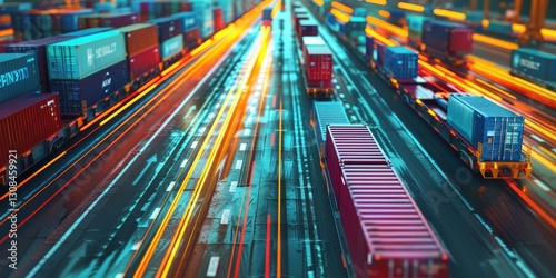 Global Cargo Transport at Night