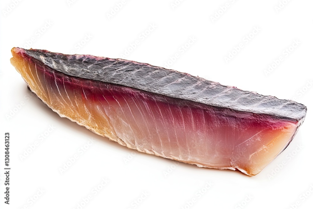 Sturgeon steak slice isolated on white background Sturgeon steak slice isolated on white background