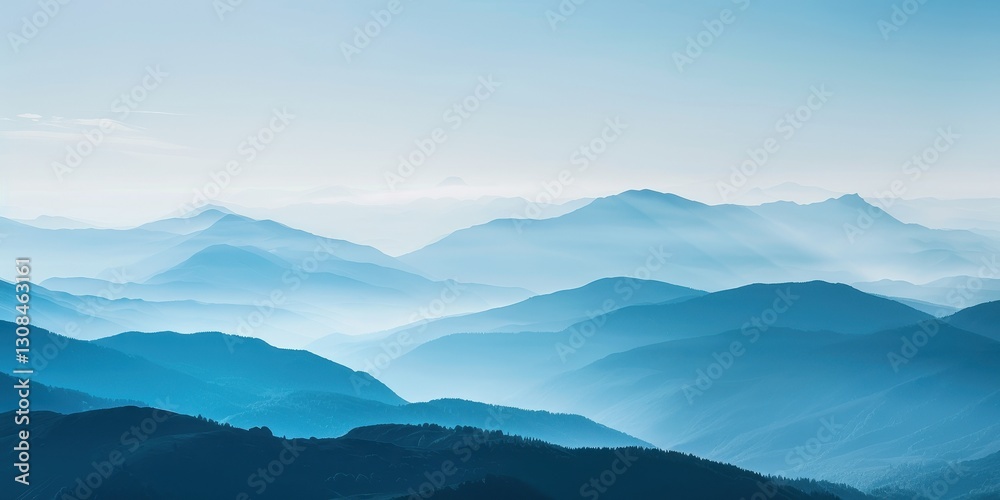 Serene Blue Mountain Landscape
