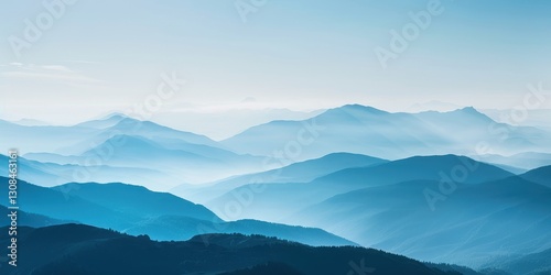 Obraz na płótnie Serene Blue Mountain Landscape w salonie
