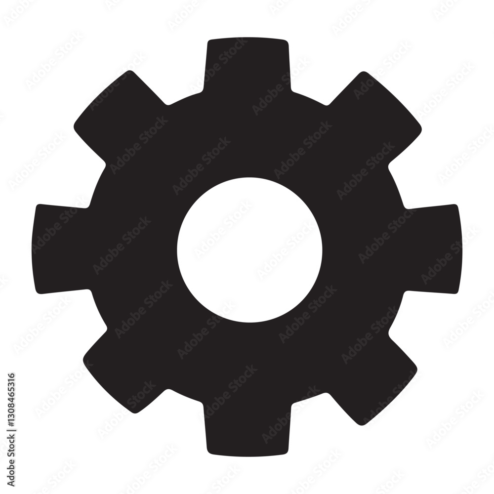 Mechanical Precision A Cogwheel Silhouette for Engineering Projects Mechanical Precision A Cogwheel Silhouette for Engineering Projects