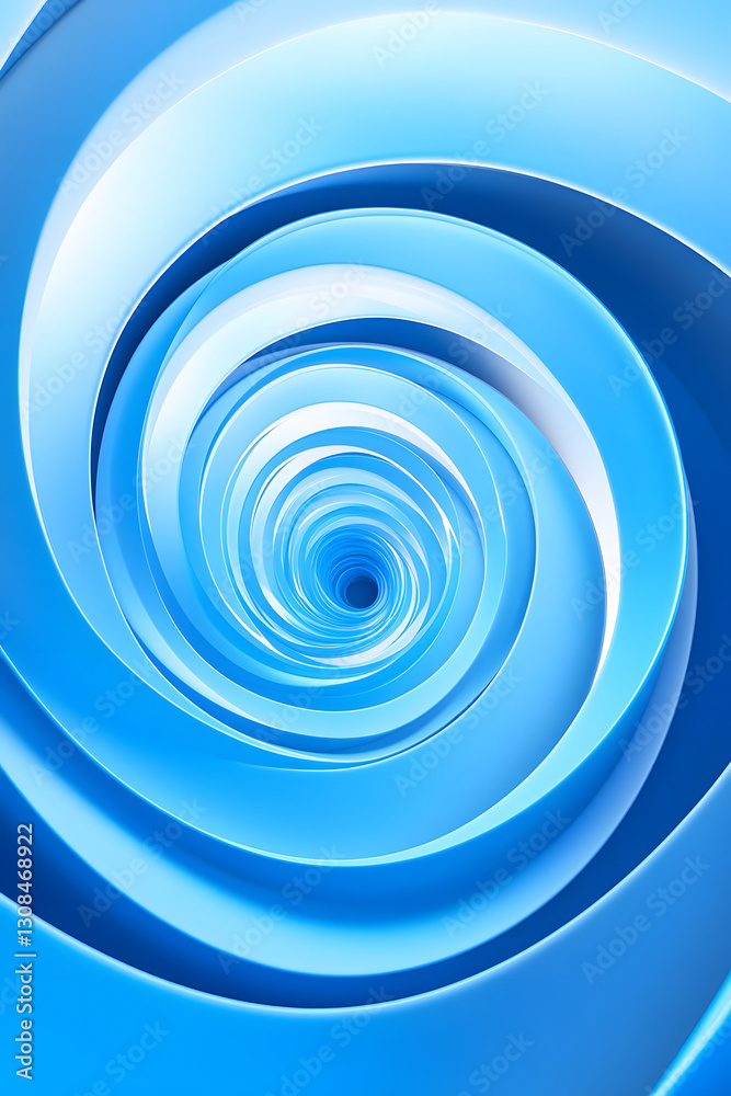 Fototapeta premium Blue flowing technology art background