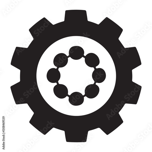 Cogwheel mechanism with bearings providing essential mechanical functionality