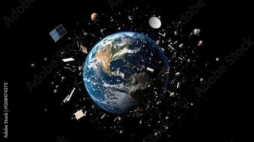 3D Visualization of Space Waste Orbiting Planet Earth: A Study of Artificial Debris and Environmental Impact