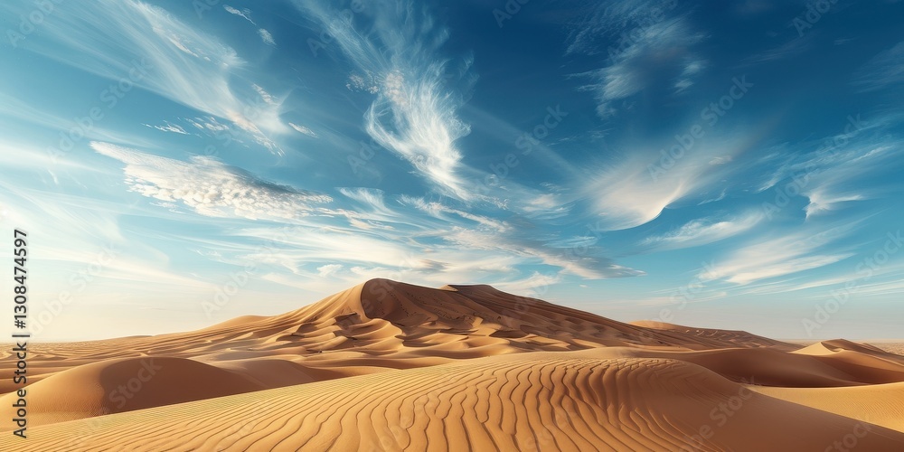 Desert Landscape Under a Dramatic Sky