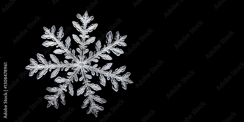 A Stunning Snowflake's Delicate Design