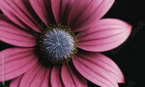 Romantic Lotus Flower with Water Drops on Black Background