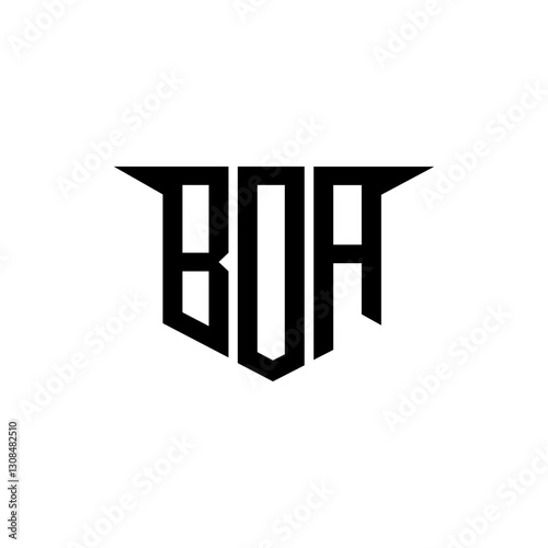 BOA letter logo design with white background in illustrator, vector logo modern alphabet font overlap style, calligraphy designs for logo, Poster, Invitation, etc.