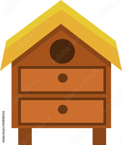 Wooden Birdhouse Illustration