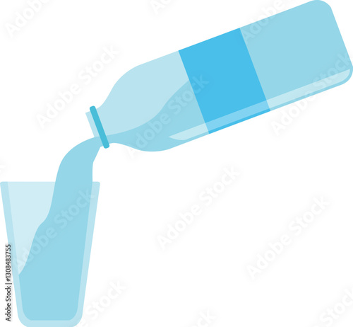 Mineral Water Bottle Illustration