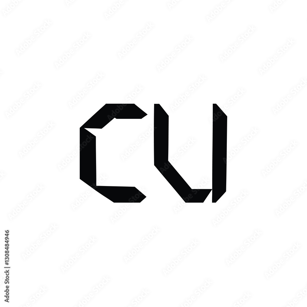 CU monogram logo design letter text name symbol monochrome logotype alphabet character simple logo CU monogram logo design letter text name symbol monochrome logotype alphabet character simple logo