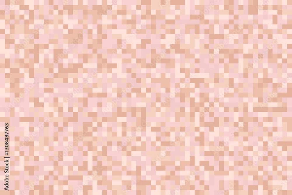 Blurred skin background with pixel mosaic effect. Nude body and face censored effect. Vector abstract seamless noisy backdrop.