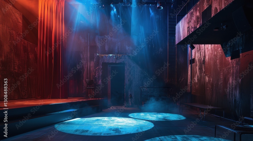 Dramatic Industrial Stage Lighting Design