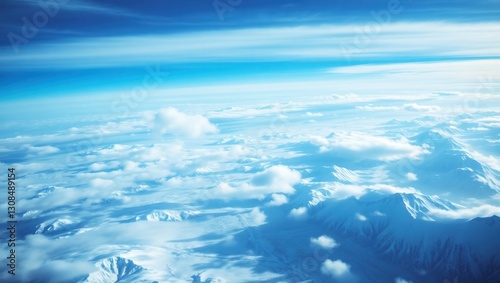 sky, clouds, cloud, nature, fly, cloudscape, above, heaven, air, flying, view, aerial, blue, high, flight, horizon, white, plane, weather, atmosphere, day, cloudy, space, sun, light