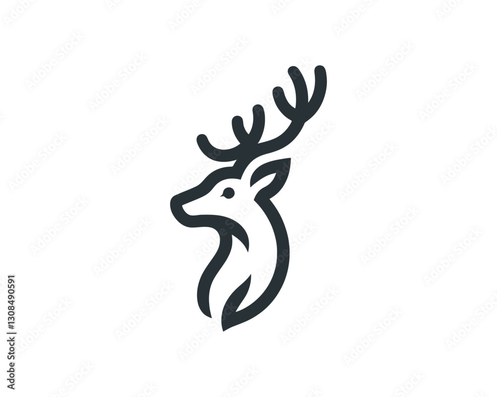 Obraz premium deer head icon