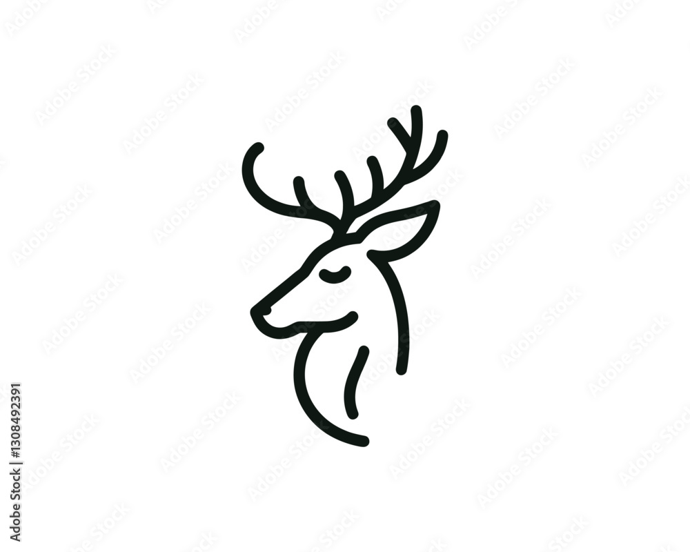deer head vector illustration deer head vector illustration