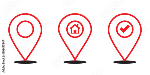 pin map icon. pin location icon vector