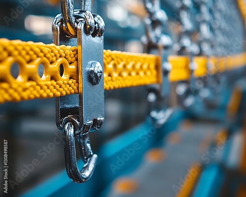 Industrial yellow chain hoisting system
