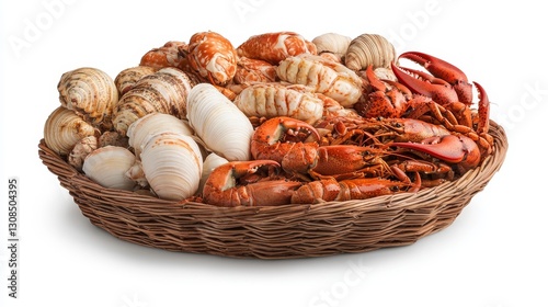 Elegant seafood dinner featuring gourmet lobster and prawns in a coastal setting