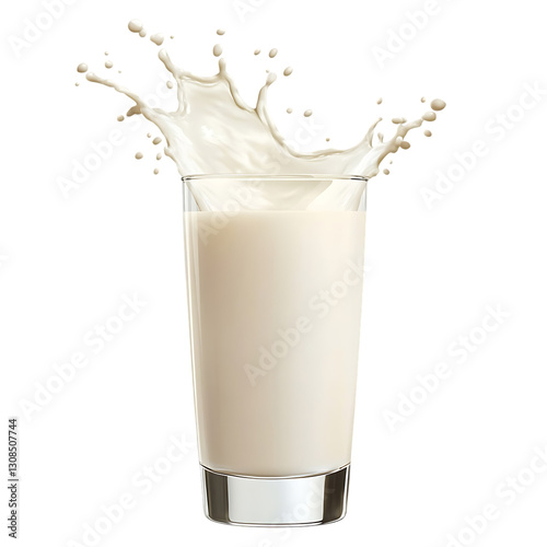 Milk Splash in Glass