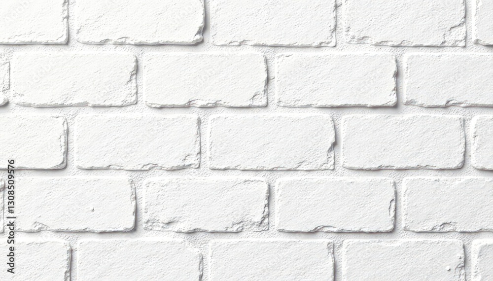 Fototapeta premium Clean white cement block wall texture, seamless background, geometric, simple