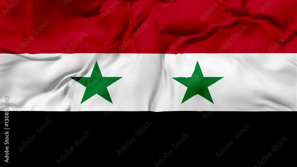 Syria Flag Waving in The Wind, Motion Animation Syria Flag 4K Syria Flag Waving in The Wind, Motion Animation Syria Flag 4K