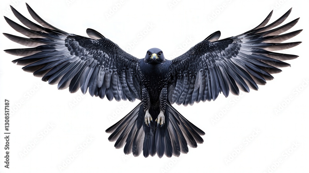 Fototapeta premium realistic high-resolution peregrine falcon mid-flight with fully extended wings