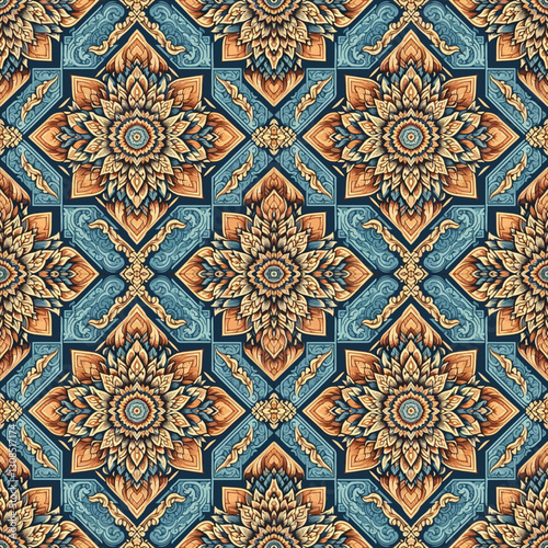 seamless pattern of thai style