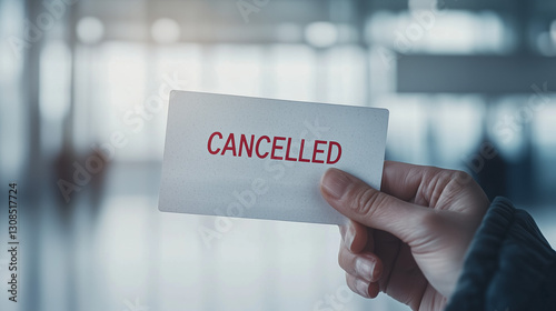 Canceled Travel: A hand hol...