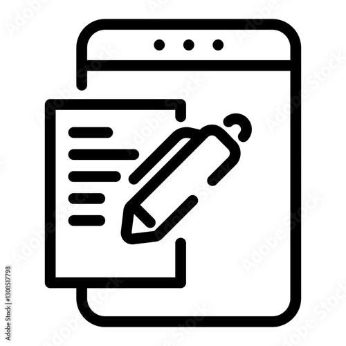 copywriter Line Icon