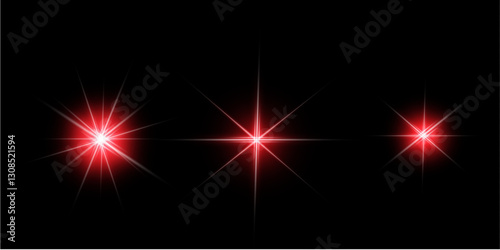  vector PNG red light explosion effect