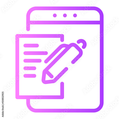 copywriter Line Gradient Icon