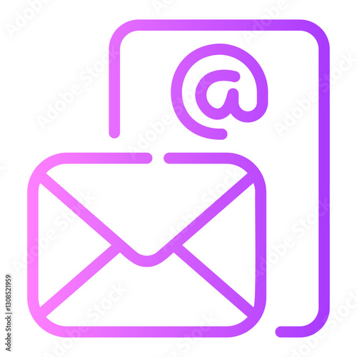 email Line Gradient Icon
