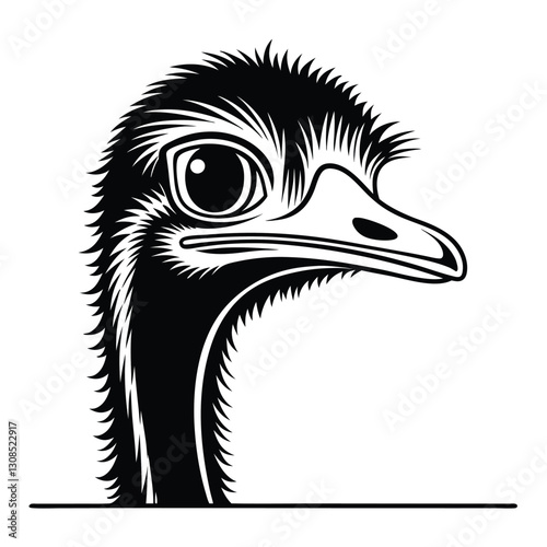 head of an ostrich head