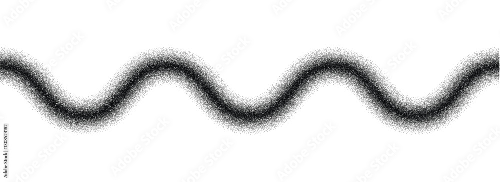 Fototapeta premium Noise gradient vector texture. Dotwork gradient pattern background. Black noise stipple dots. Sand grain effect. Abstract noise dotwork pattern. Gradient circles. Stochastic dotted grunge banner