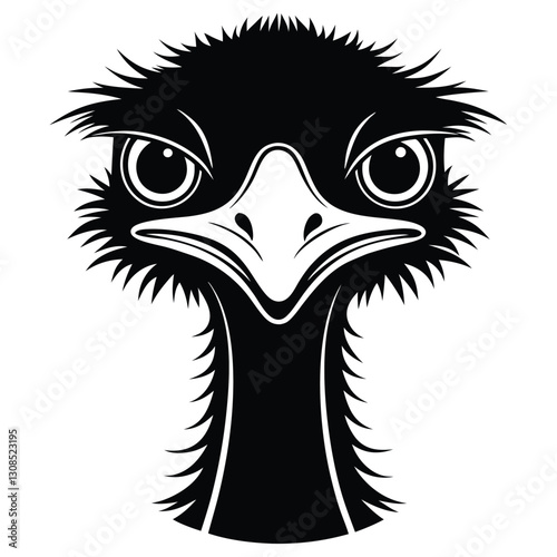 ostrich head and face