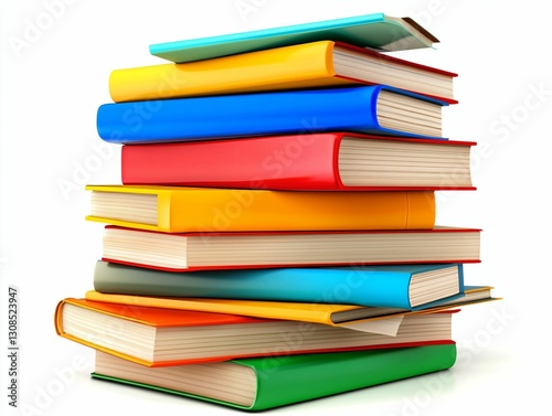 Wallpaper Mural Colorful Book Stack Torontodigital.ca