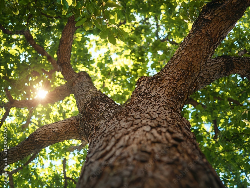 Fototapeta premium Sunlit Tree Trunk